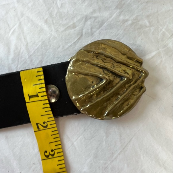 Stephen Burr handmade solid brass MCM 70’s modern artist vintage belt buckle - Picture 9 of 16
